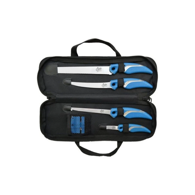 KIT QUATRE COUTEAUX CUDA + AFFÛTEUR 3 KIT QUATRE COUTEAUX CUDA + AFFÛTEUR