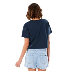 T-SHIRT RIP CURL GOLDEN STATE CROP BLEU MARINE FEMME -Railblaza Soldes Boutique t shirt rip curl golden state crop bleu marine femme 2
